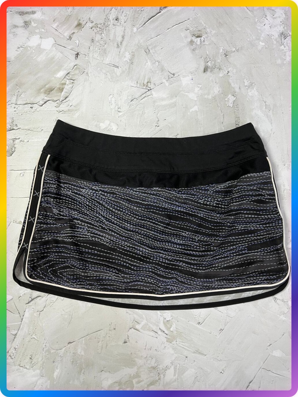 Athleta Ramp It Up Tennis Pickleball Skort SIZE 6 Black Gray Built In Shorts